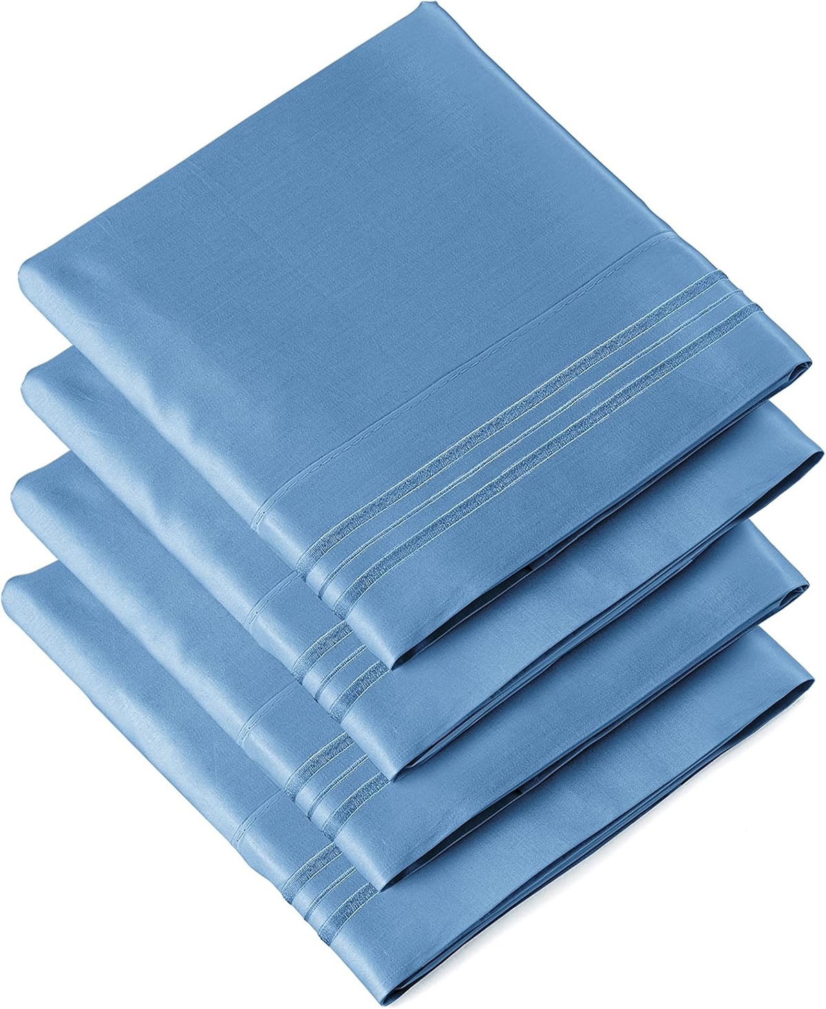 Pillowcase Set of 4 Soft Double Brushed Microfiber