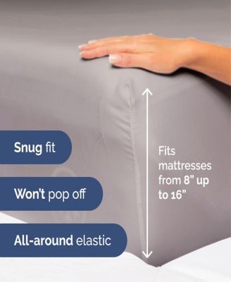 4 Piece Deep Pocket Microfiber (Muted, Vibrant, Heathered) Sheet Set - Full