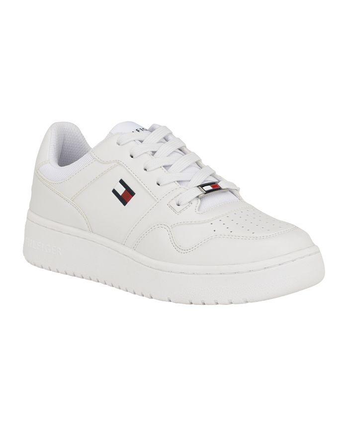 Tommy Hilfiger Womens Lightz Faux Leather Sneakers White 8.5 Medium (B,M) 