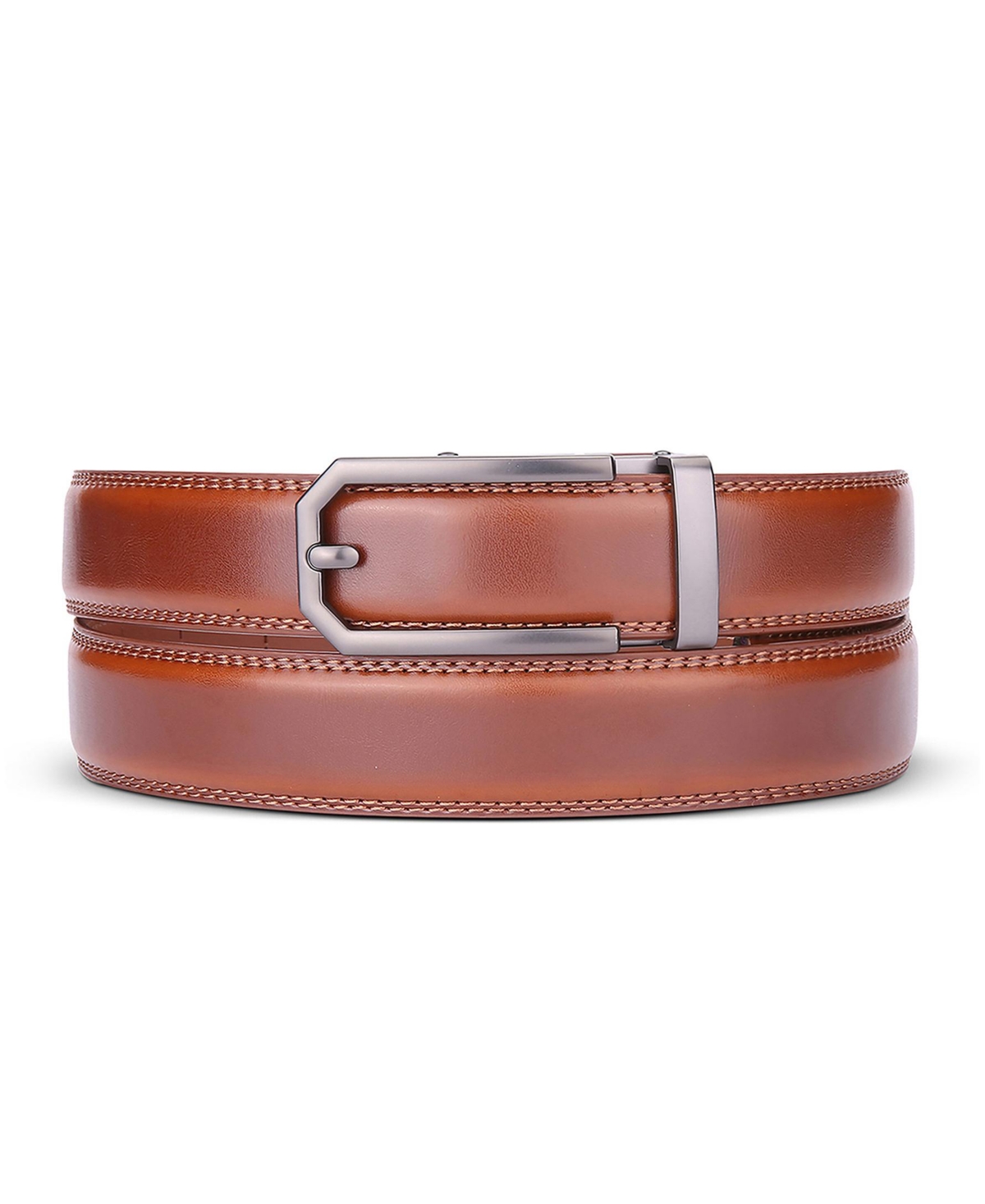 Men's Hollowed Masterwork Leather Ratchet Belt - Bronze