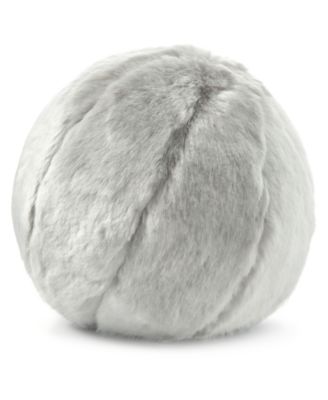 Lynx Faux Fur Decorative Pillow, 10" Round