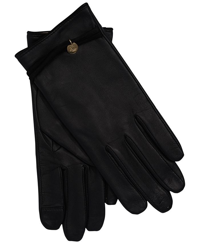 Lauren Ralph Lauren Charm Glove with Suede Trim - Macy's