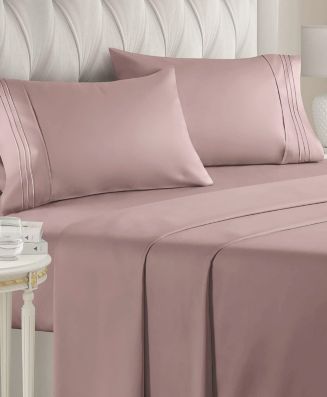 COLOR EMERALD CGK Unlimited 4 Piece Deep Pocket Microfiber (Muted, Vibrant, Heathered) Sheet Set - Queen - Macy's