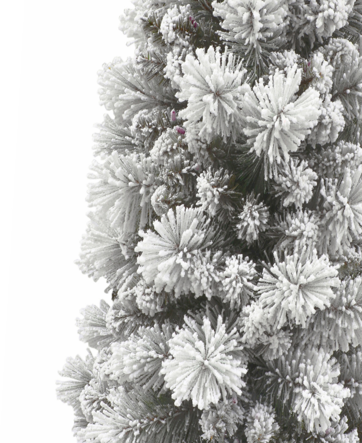 Puleo 7.5ft Pre-lit Flocked Patagonia Pine Artificial Pencil Tree In Green