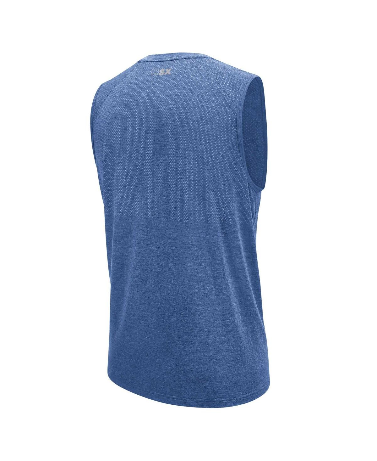 Msx By Michael Strahan Men's  Royal Los Angeles Rams Warm Up Sleeveless T-shirt In Royal