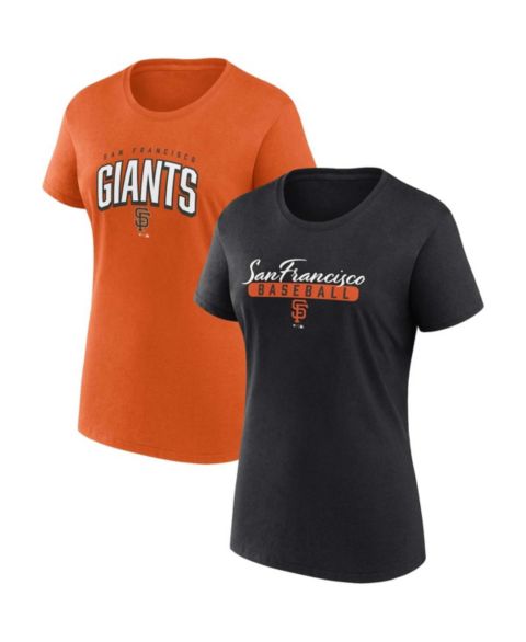 Женские футболки Fanatics Black, Orange San Francisco Giants Fan T-shirt Combo Set