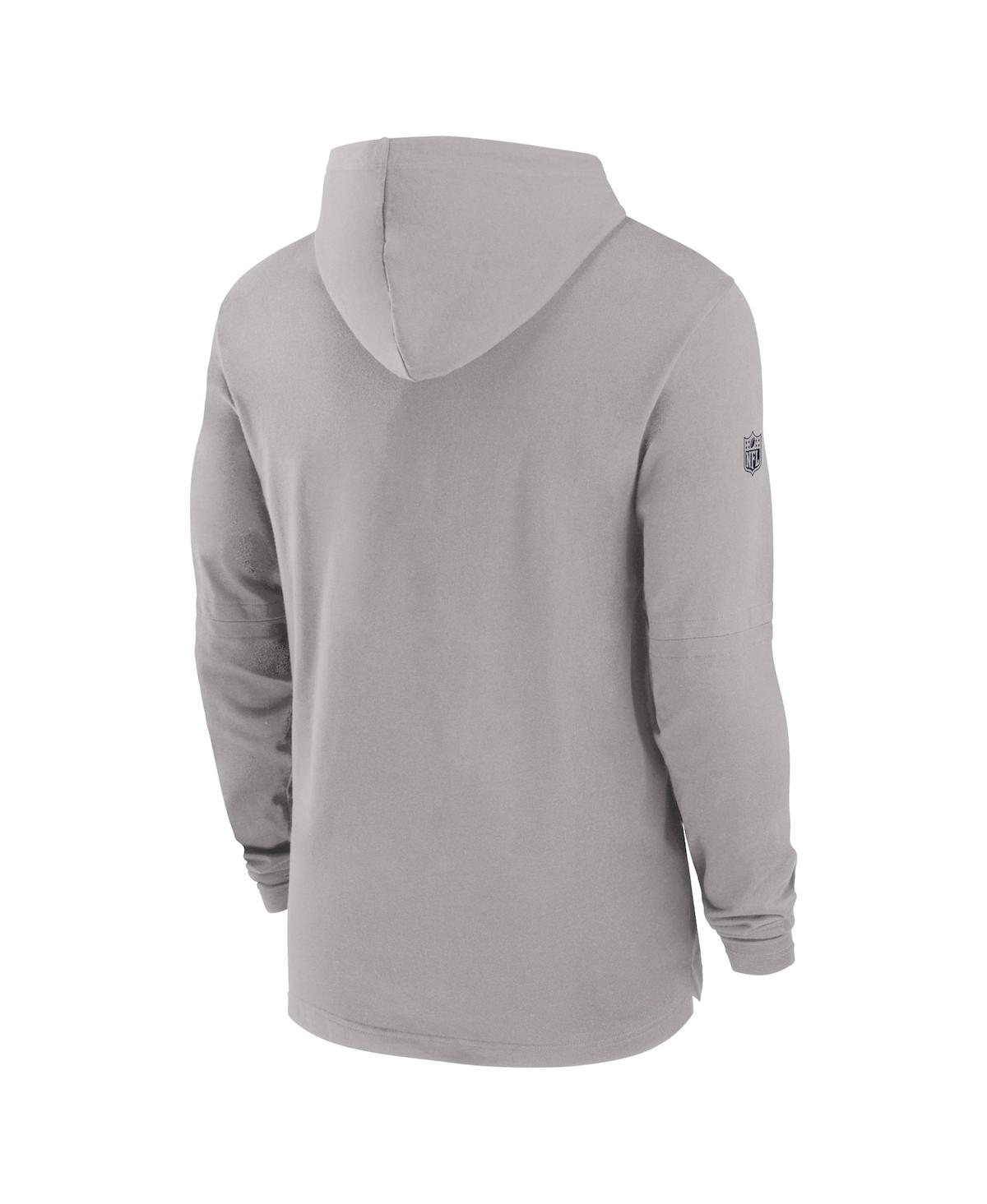 Men's Nike Gray Dallas Cowboys Sideline Performance Long Sleeve Hoodie T-Shirt
