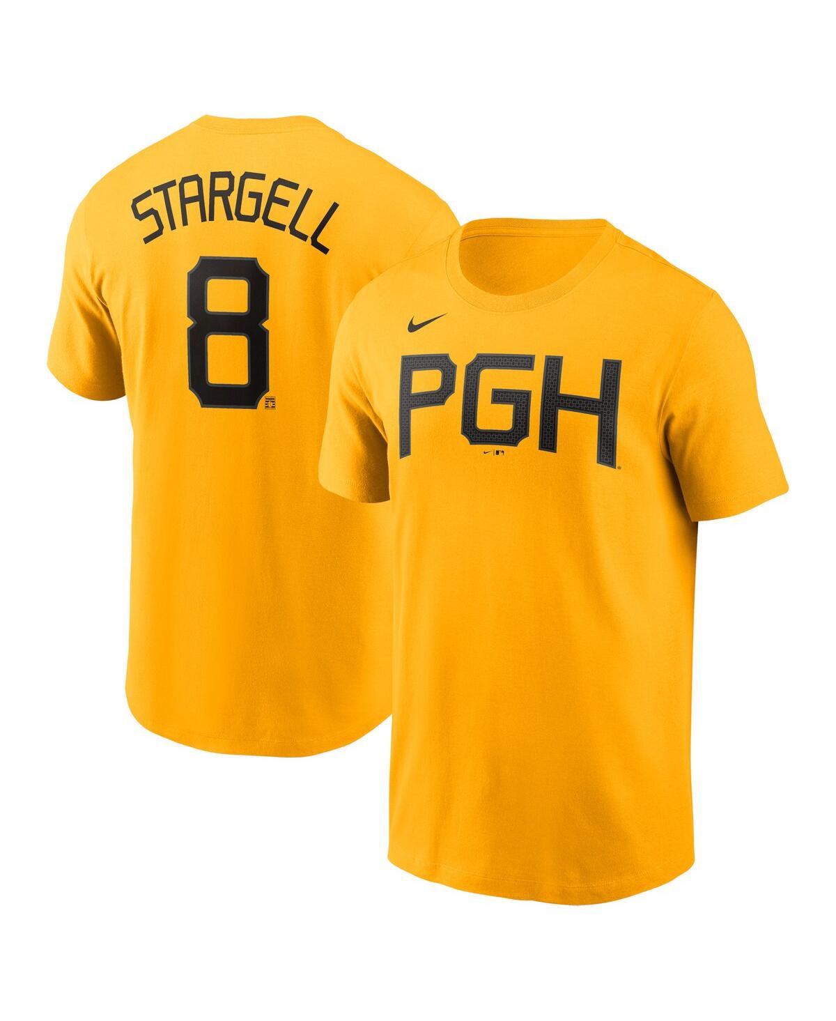 Shop Nike Men's  Willie Stargell Gold Pittsburgh Pirates 2023 City Connect Name And Number T-shirt