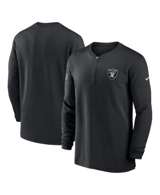 Men's Black Las Vegas Raiders 2023 Sideline Performance Long Sleeve Quarter-Zip Top
