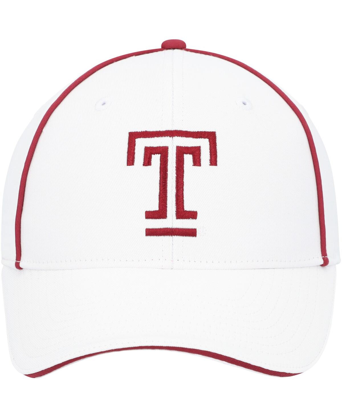 Shop Colosseum Men's  White Temple Owls Take Your Time Snapback Hat