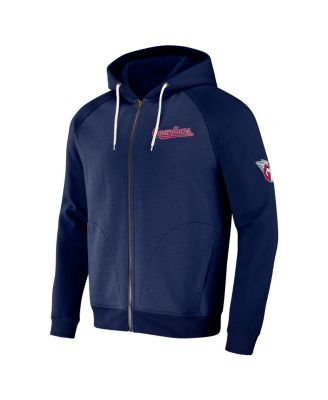 Men's Darius Rucker Collection by Navy Cleveland Guardians Raglan Full-Zip Hoodie