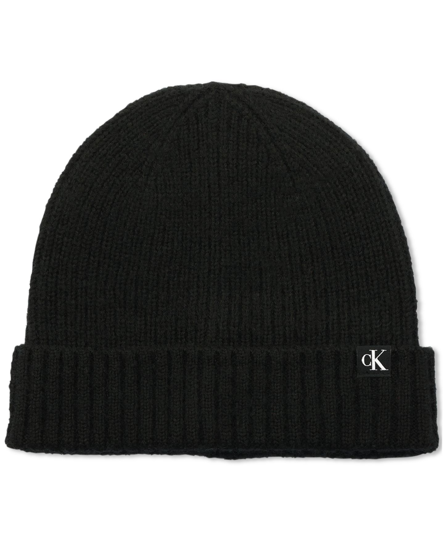 Мужской головной убор Calvin Klein Luxe Ribbed Cuff Hat, цвет: Чёрный — фото 1