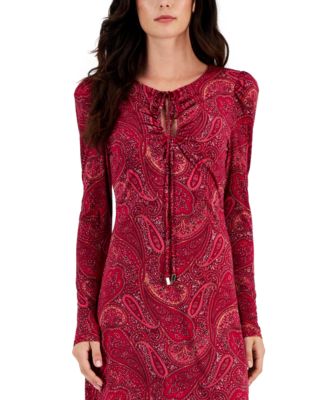 RACHEL Rachel Roy Women's Paisley Keyhole Mini Dress