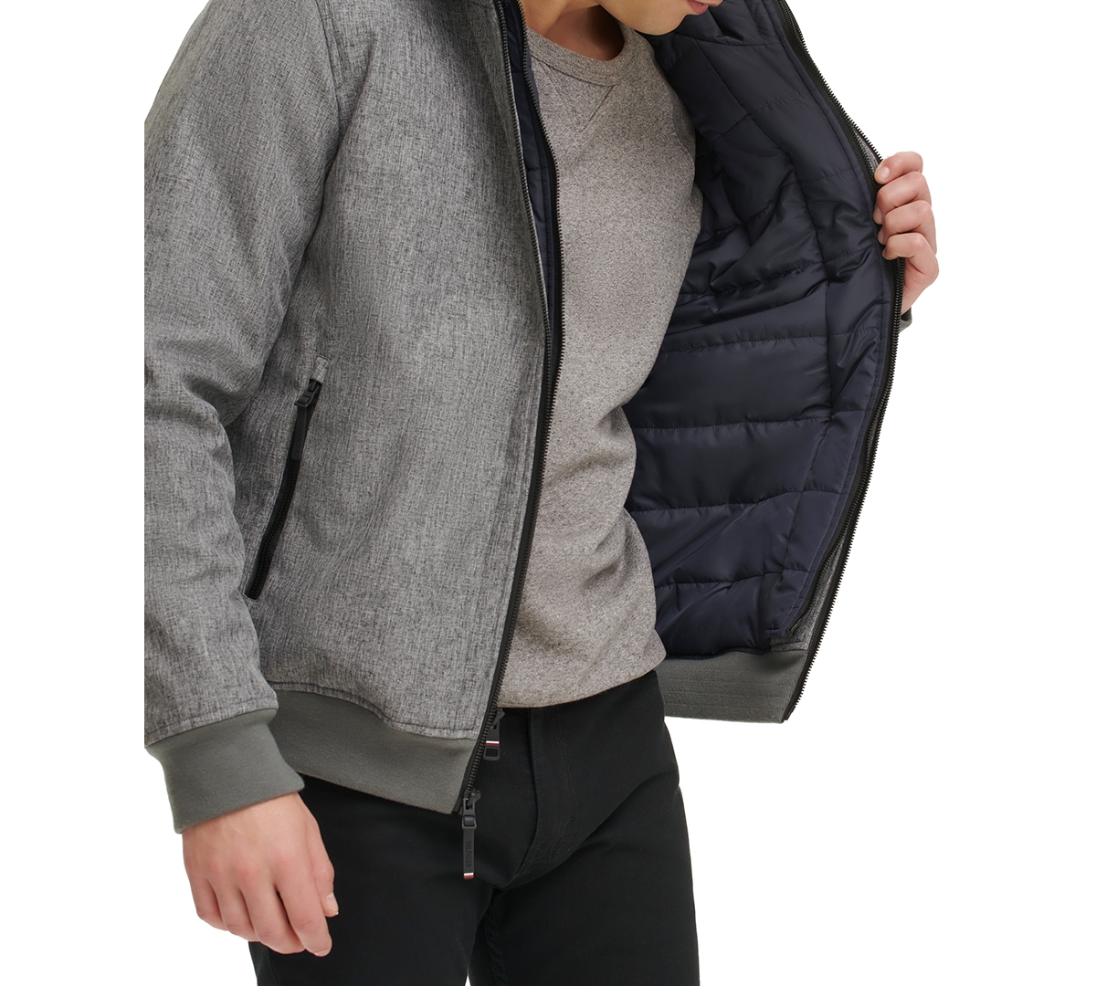 Tommy Hilfiger Men's Hoodie Bomber Combo Jacket