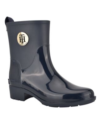 Tommy hilfiger shiny camo cheap rain boot