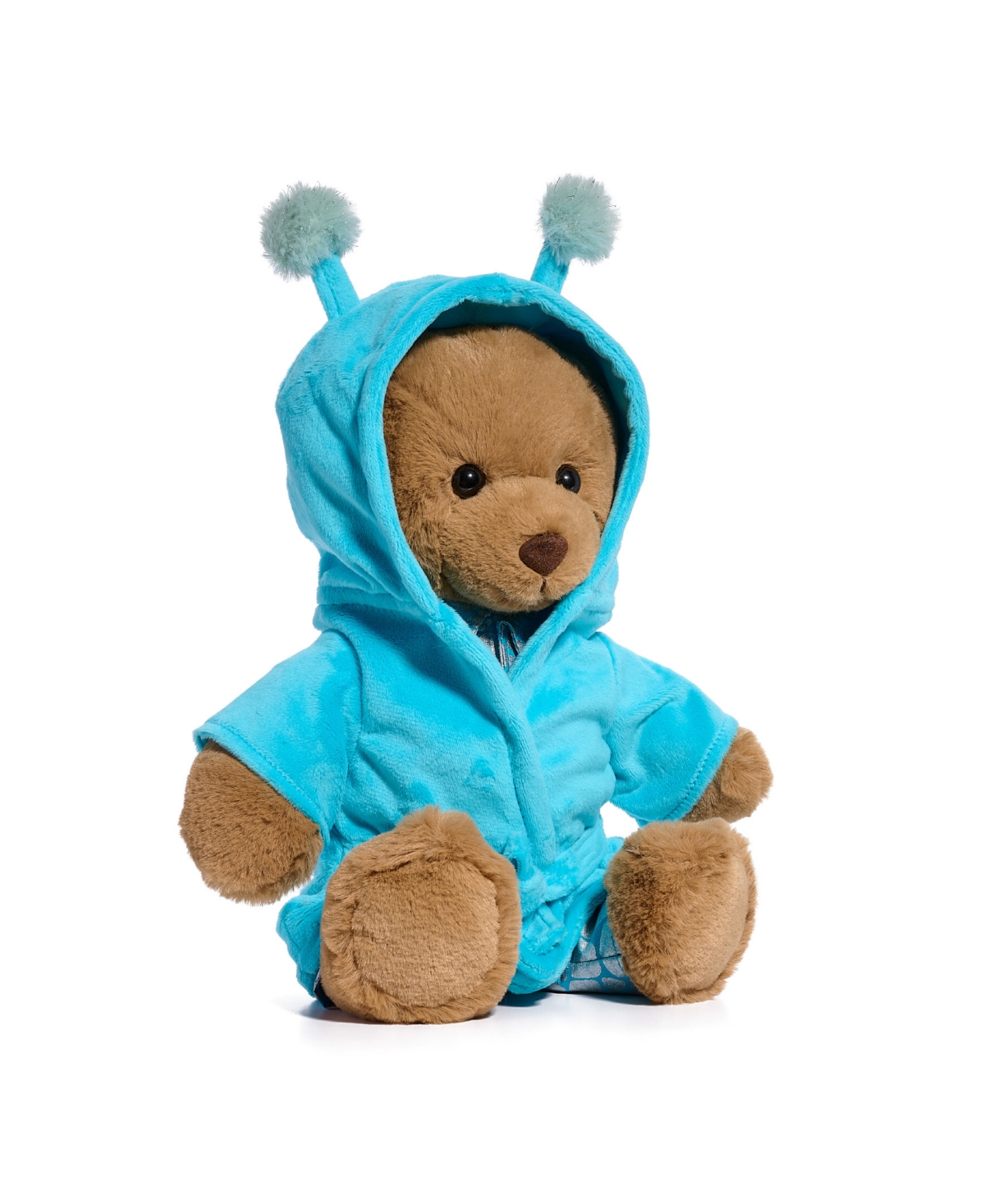 Geoffrey's Toy Box Kids' 9.5" Toy Plush Teddy Bear With Robe, Created For Macys In Pastel Blue
