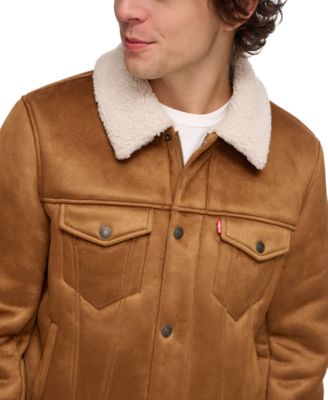 Men's Relaxed-Fit Faux-Shearling Trucker Jacket  