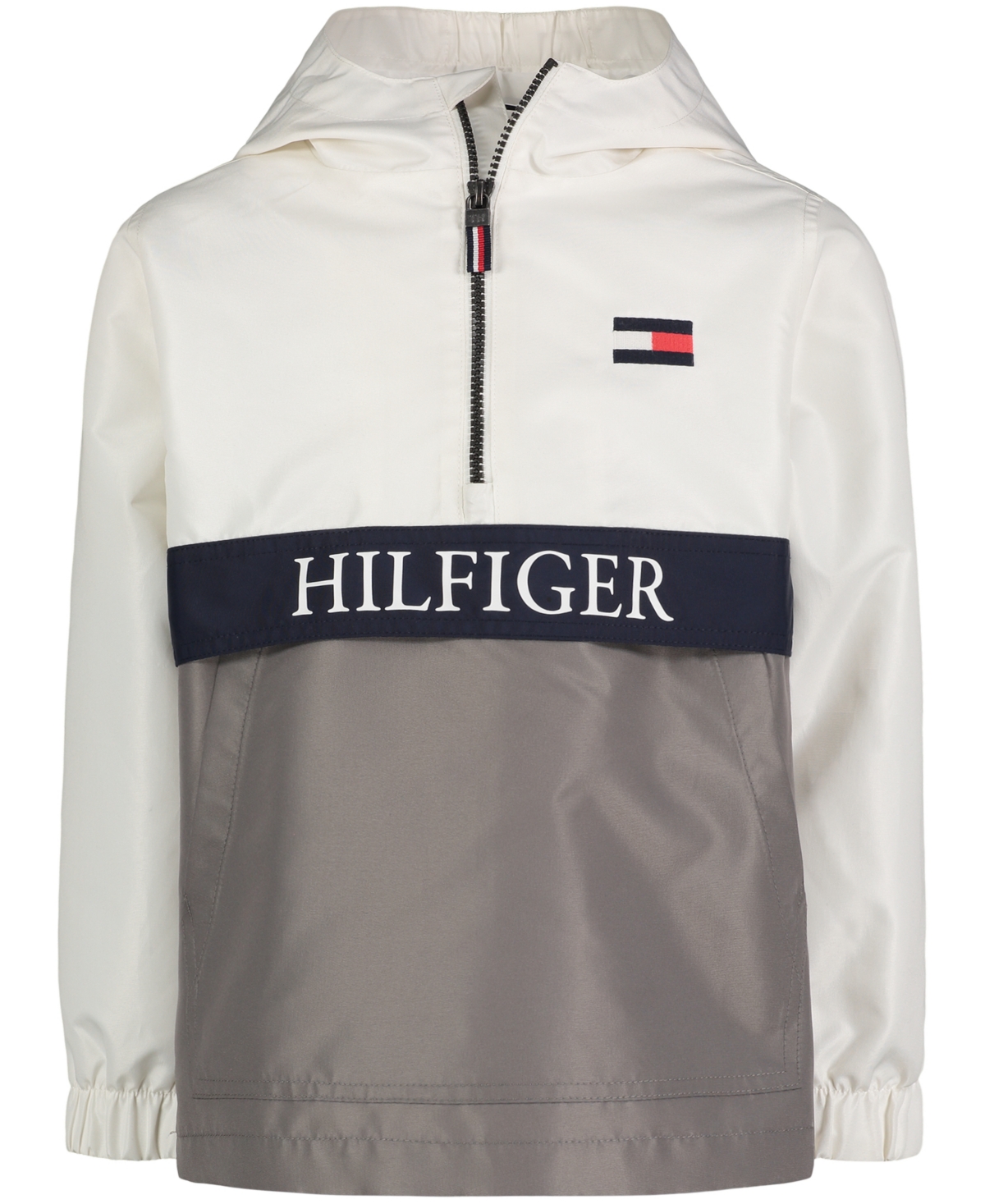 Tommy Hilfiger Kids' Toddler Boys Colorblock Popover Jacket In Snow White