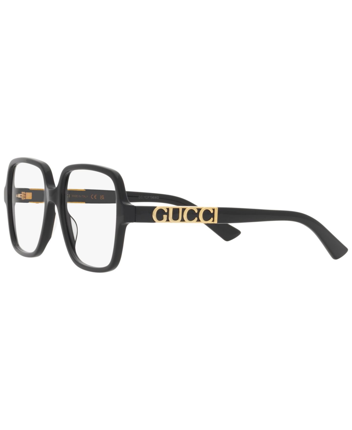 Женские очки Gucci Woman Rectangle Plastic GG1193O Eyeglasses, цвет: Чёрный — фото 6
