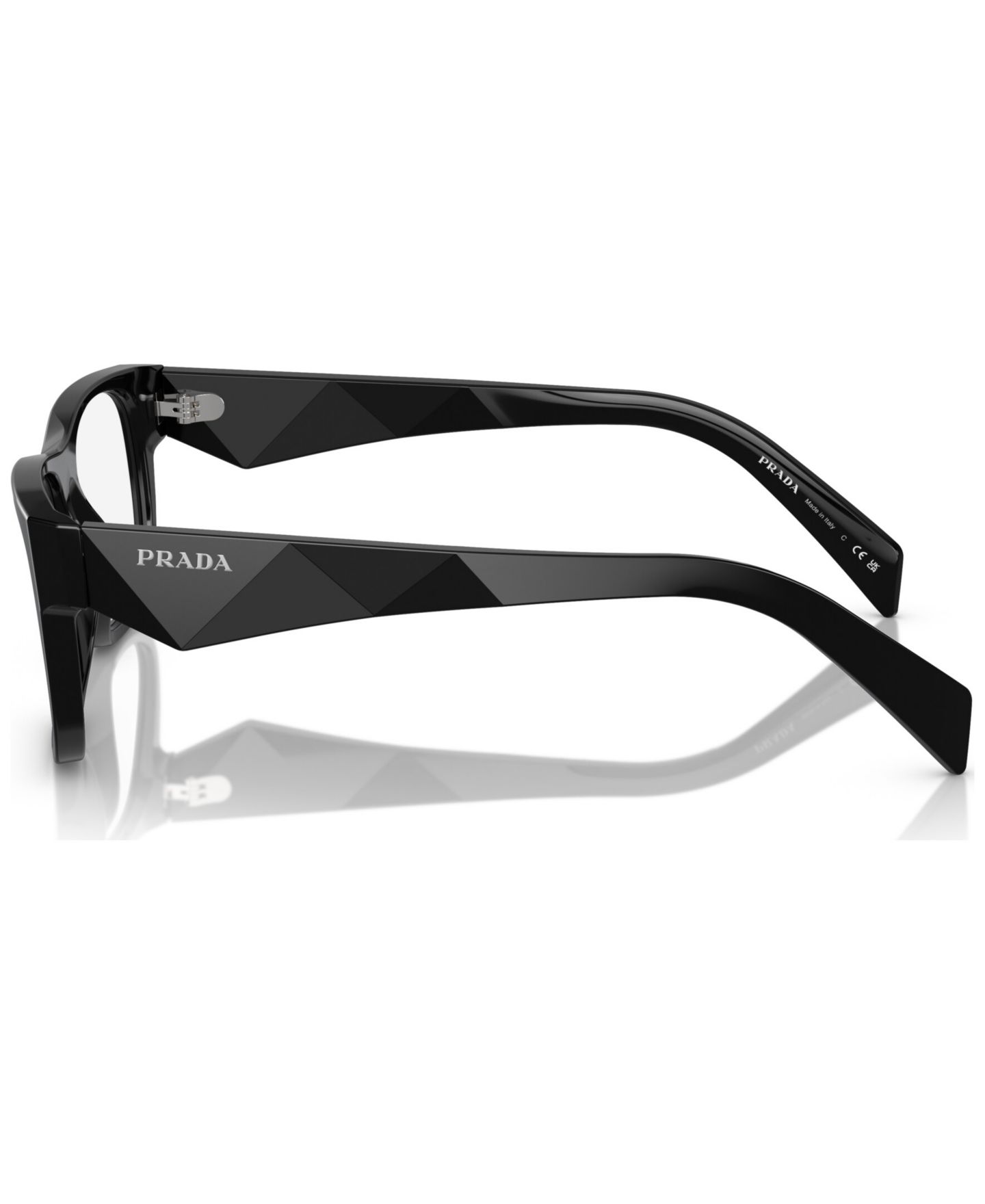 Мужские очки PRADA Man Pillow Plastic PR 22ZV Eyeglasses, цвет: Чёрный — фото 4