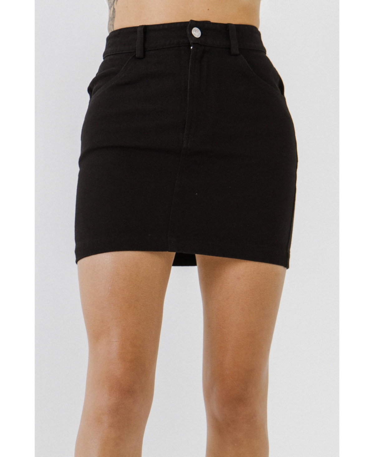 English Factory Pleated Miniskort In Black