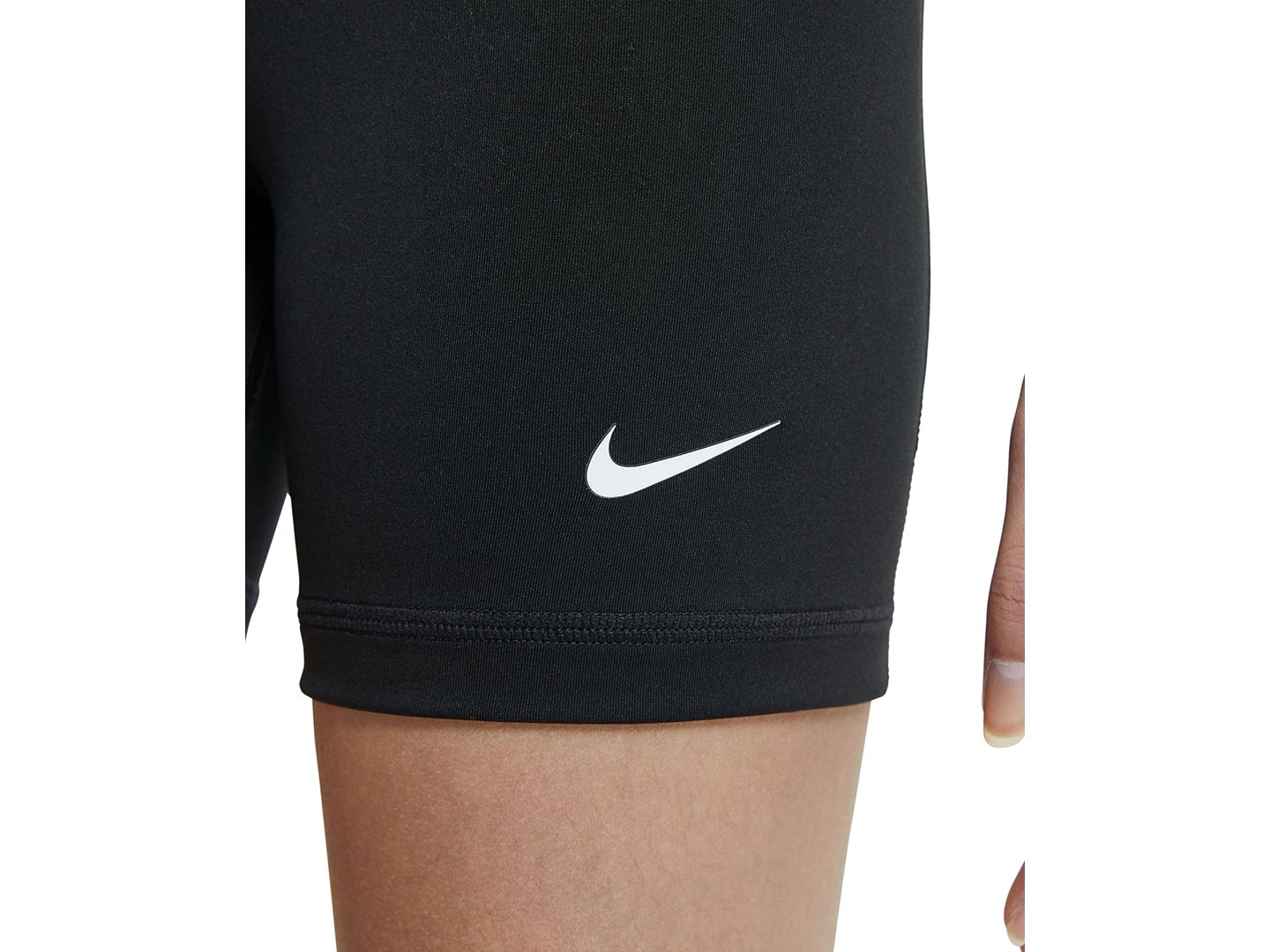 Шорты Nike Pro Elastic Waist 3" Shorts для девочек, цвет: Чёрный — фото 6