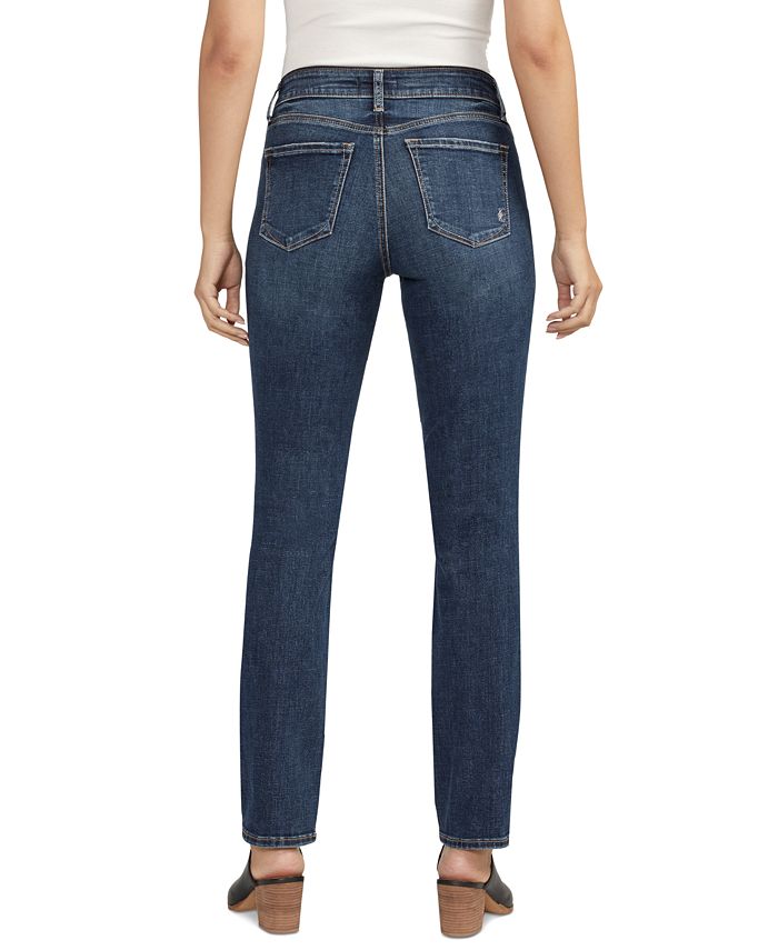 Silver Jeans Co. Women's Elyse Mid-Rise Straight-Leg Jeans - Macy's