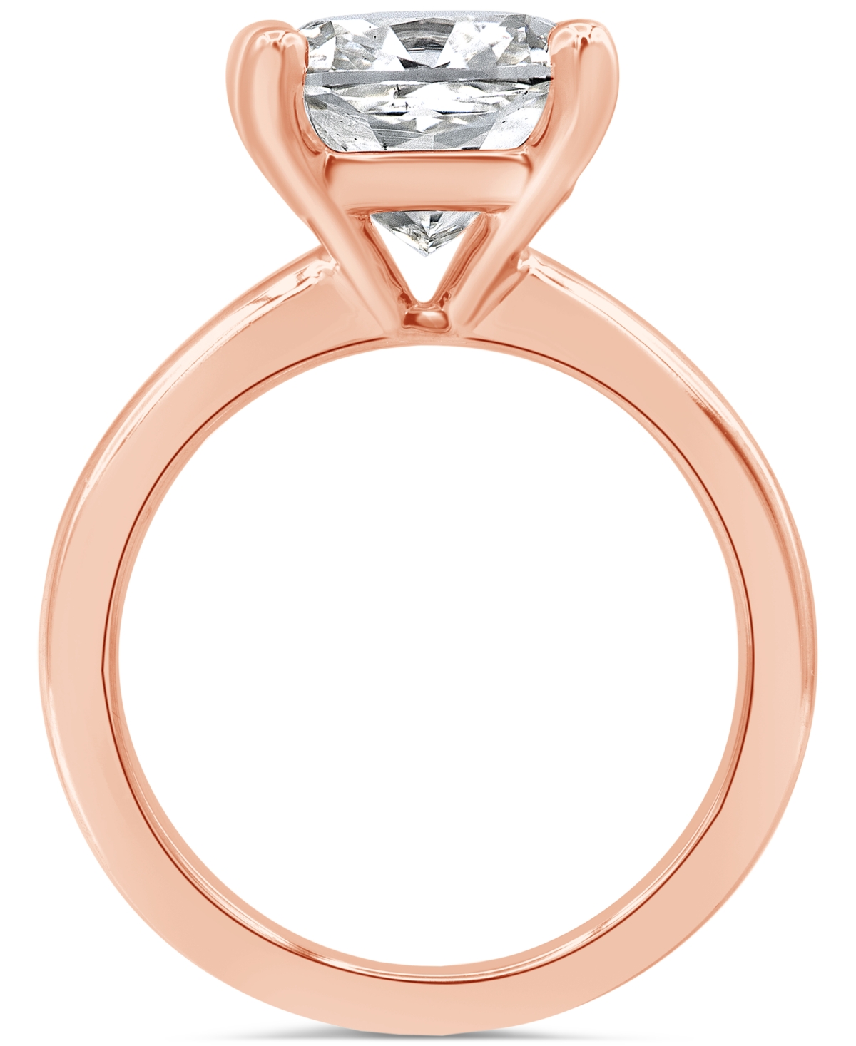Badgley Mischka Certified Lab Grown Diamond Cushion-Cut Solitaire Engagement Ring (5 ct. t.w.) in 14k Gold