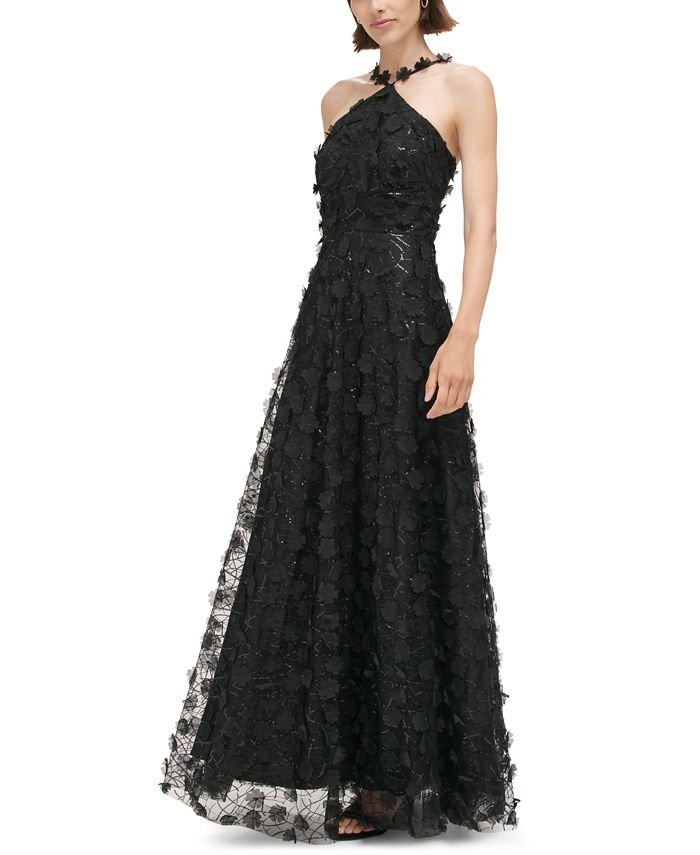 Eliza j pleated sales lace ball gown