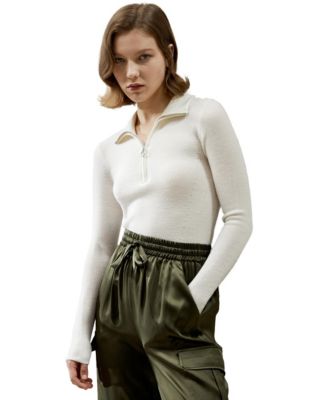 Wavlynn Women's Ribbed Zip Up Sweater for Cozy Warmth and Versatile Everyday Style