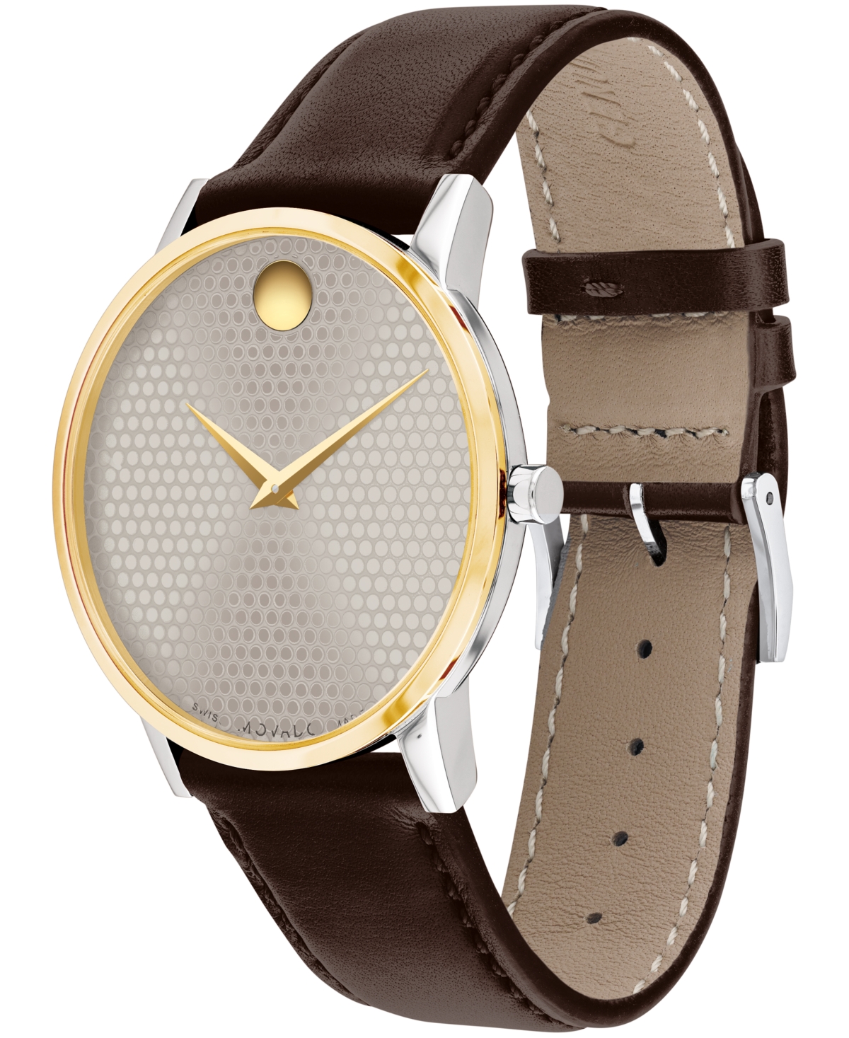 Shop Movado Men's Museum Classic Swiss Quartz Brown Leather Watch 40mm