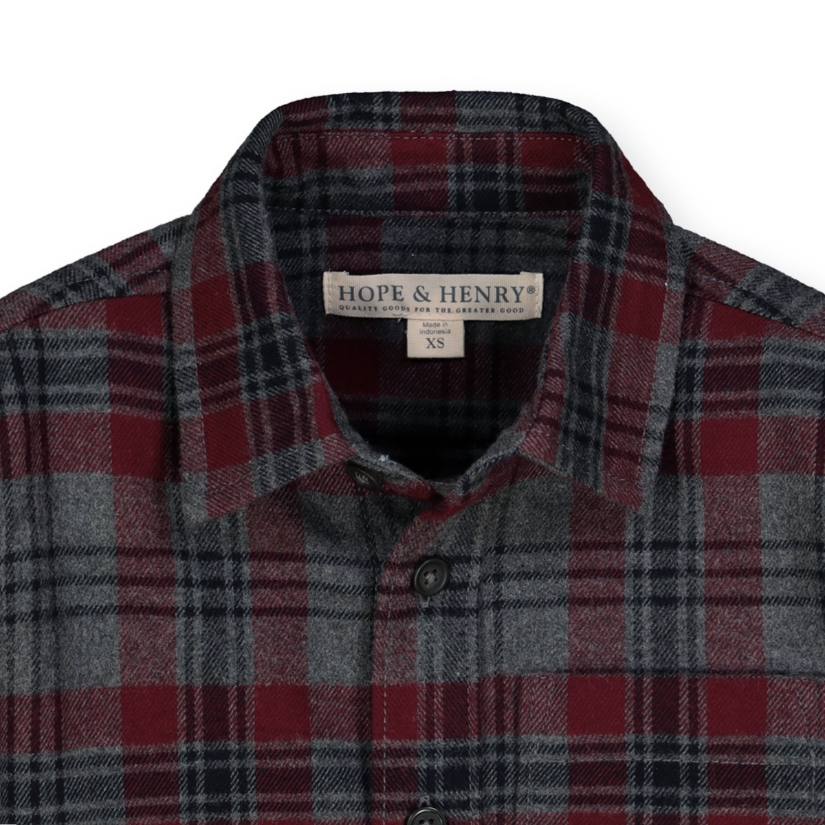 Hope & Henry Baby Boys Flannel Button Down Shirt