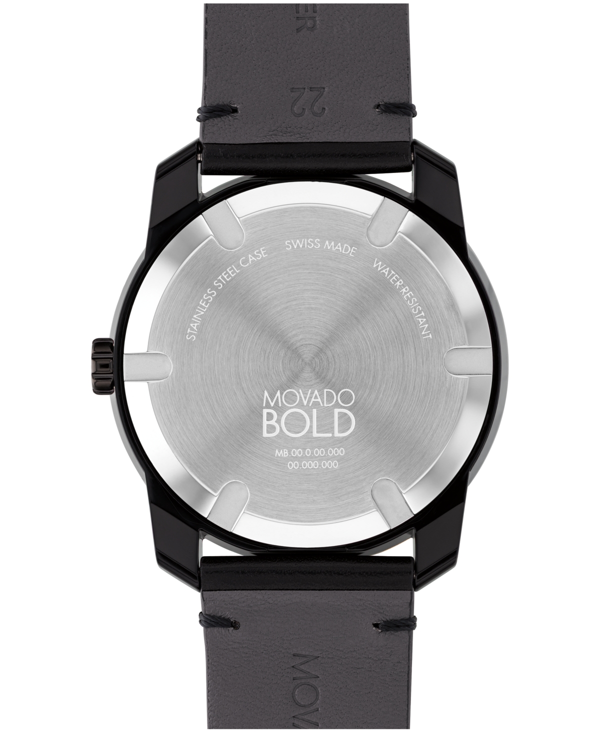 Shop Movado Men's Bold Tr90 Swiss Quartz Black Leather Watch 42mm