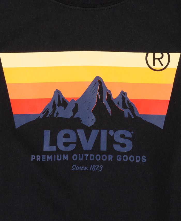 Levi's Big Boys Long Sleeve T-shirt and Beanie Set - Macy's