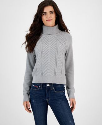 Women's Cable-Knit Turtleneck Sweater