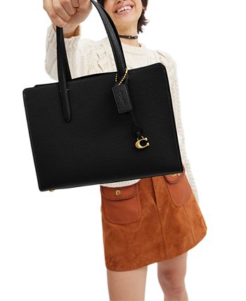 COACH Polished Pebble Leather Carter Carryall 28 Macy s