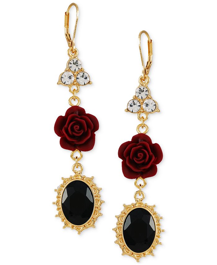 Burgundy stone earrings new arrivals