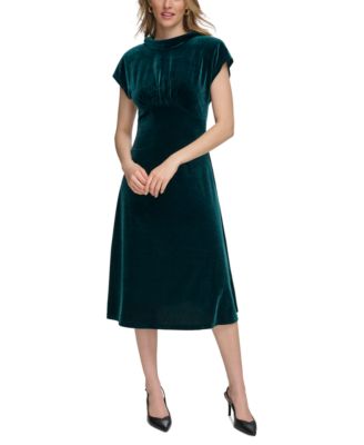 Macy's calvin klein velvet dress best sale