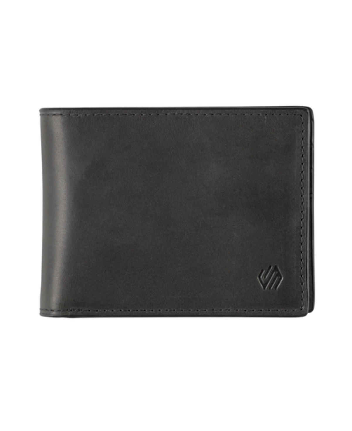 Men's Rhodes 2-in-1 Billfold Wallet - Black Full Grain Leather