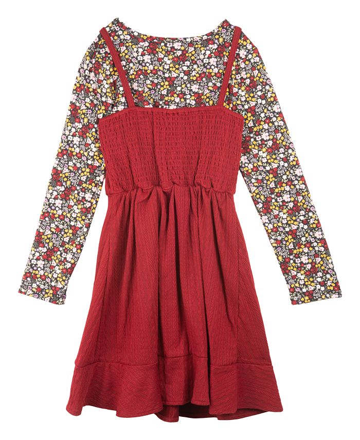 Rare Editions Big Girls Knit Jumper, Long Sleeve Tee and Necklace Set