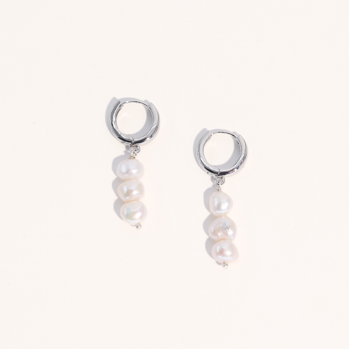 Joey Baby 18K Silver Plated Freshwaters -Jackie Necklace & Jackie Earrings Set For Women