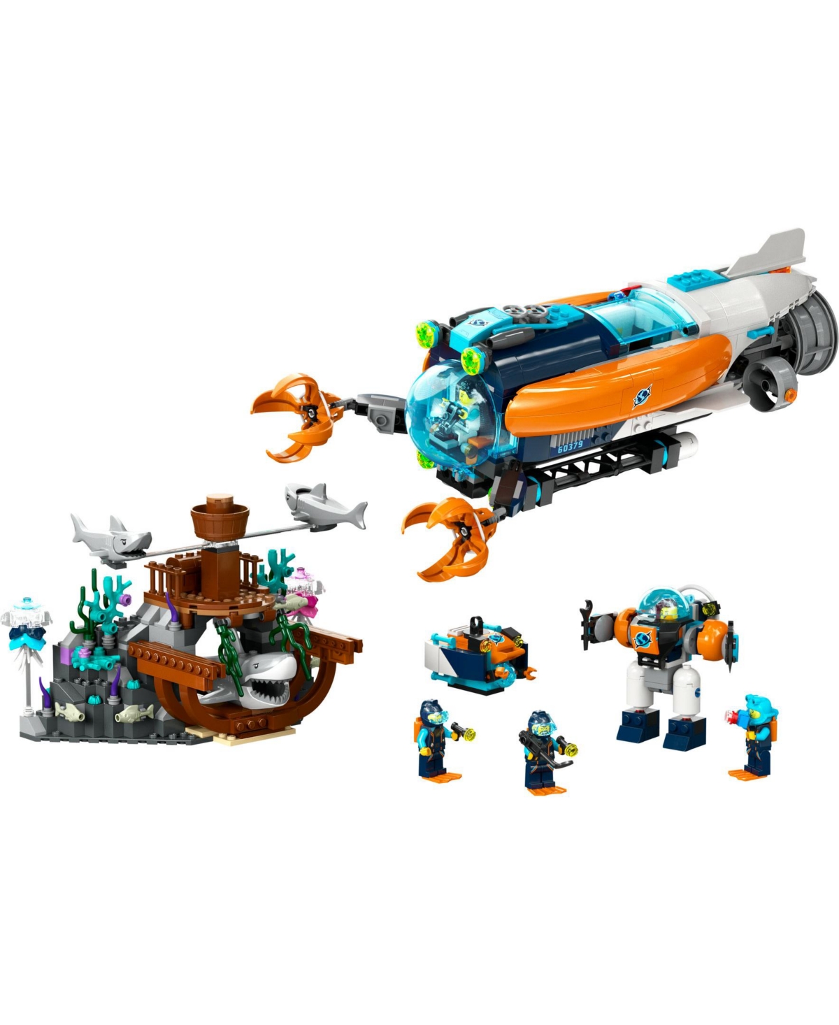 Shop Lego City 60379 Deep-sea Explorer Toy Submarine Building Set In Multicolor