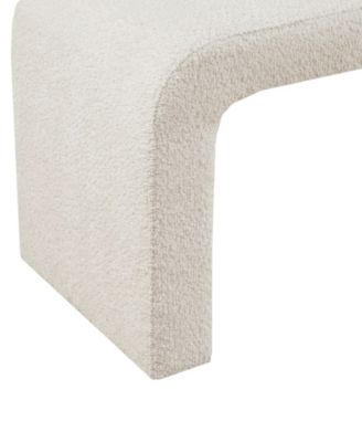 Steve 42"W Boucle Waterfall Bench