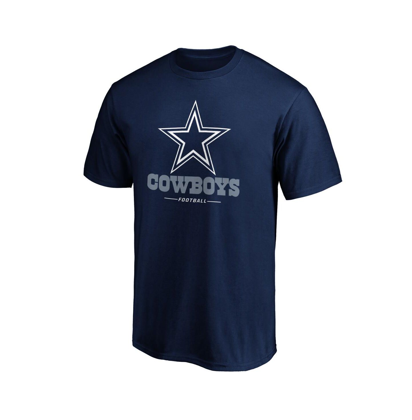 Мужская футболка Fanatics Navy Dallas Cowboys Team Lockup — фото 3