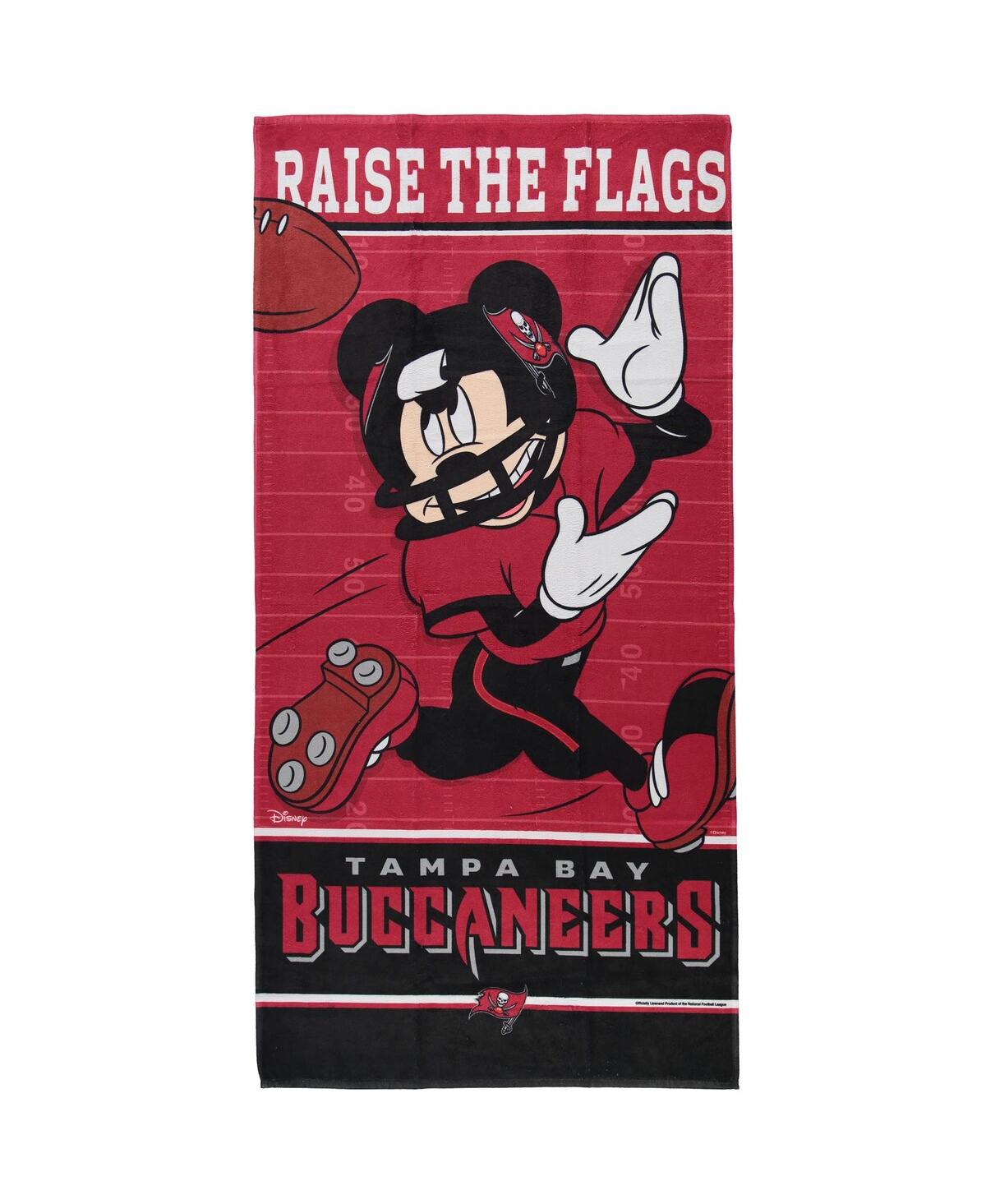 Wincraft Tampa Bay Buccaneers 30'' X 60'' Disney Mickey Mouse Spectra Beach Towel In Red