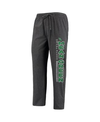 Men's Heathered Charcoal, Kelly Green North Texas Mean Green Meter T-shirt and Pants Sleep Set