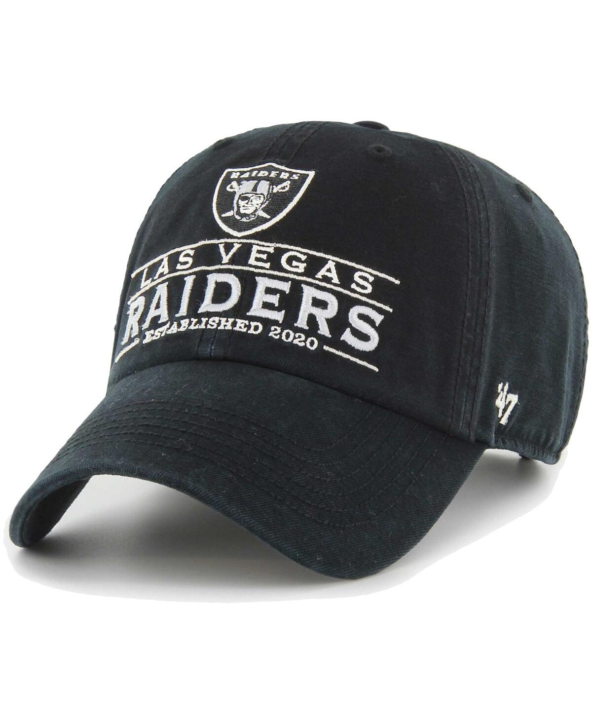 47 Brand Men's ' Black Las Vegas Raiders Vernon Clean Up Adjustable Hat