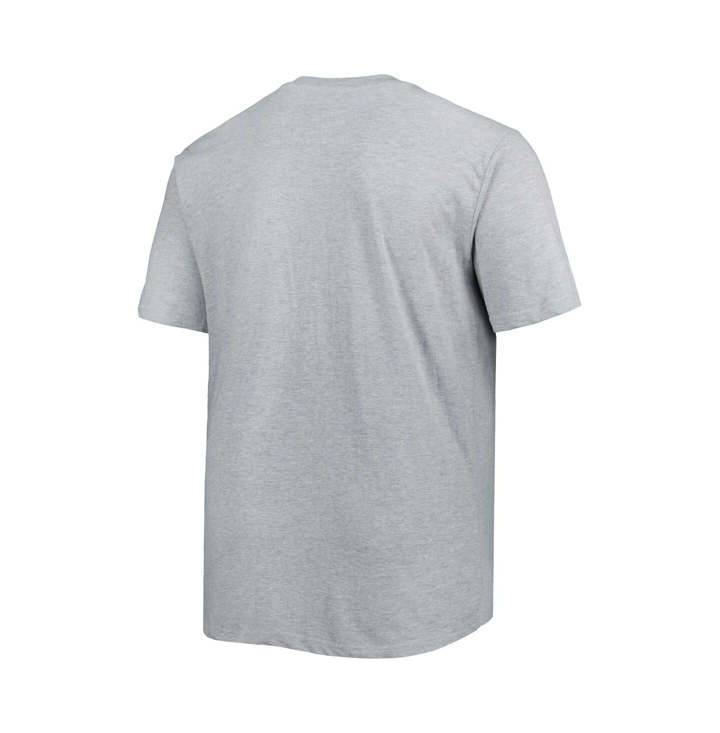 Мужская футболка Profile Heathered Gray Milwaukee Bucks Big and Tall Heart & Soul — фото 4