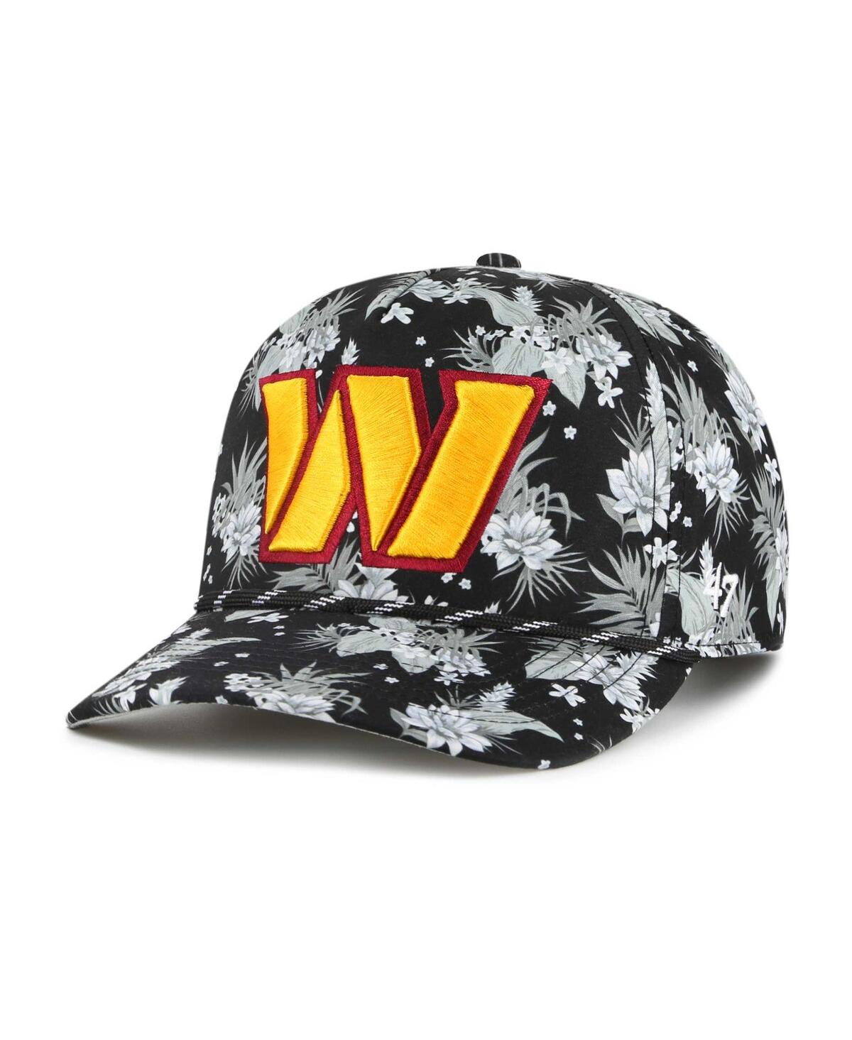 47 Brand Men's ' Black Washington Commanders Dark Tropic Hitch Adjustable Hat