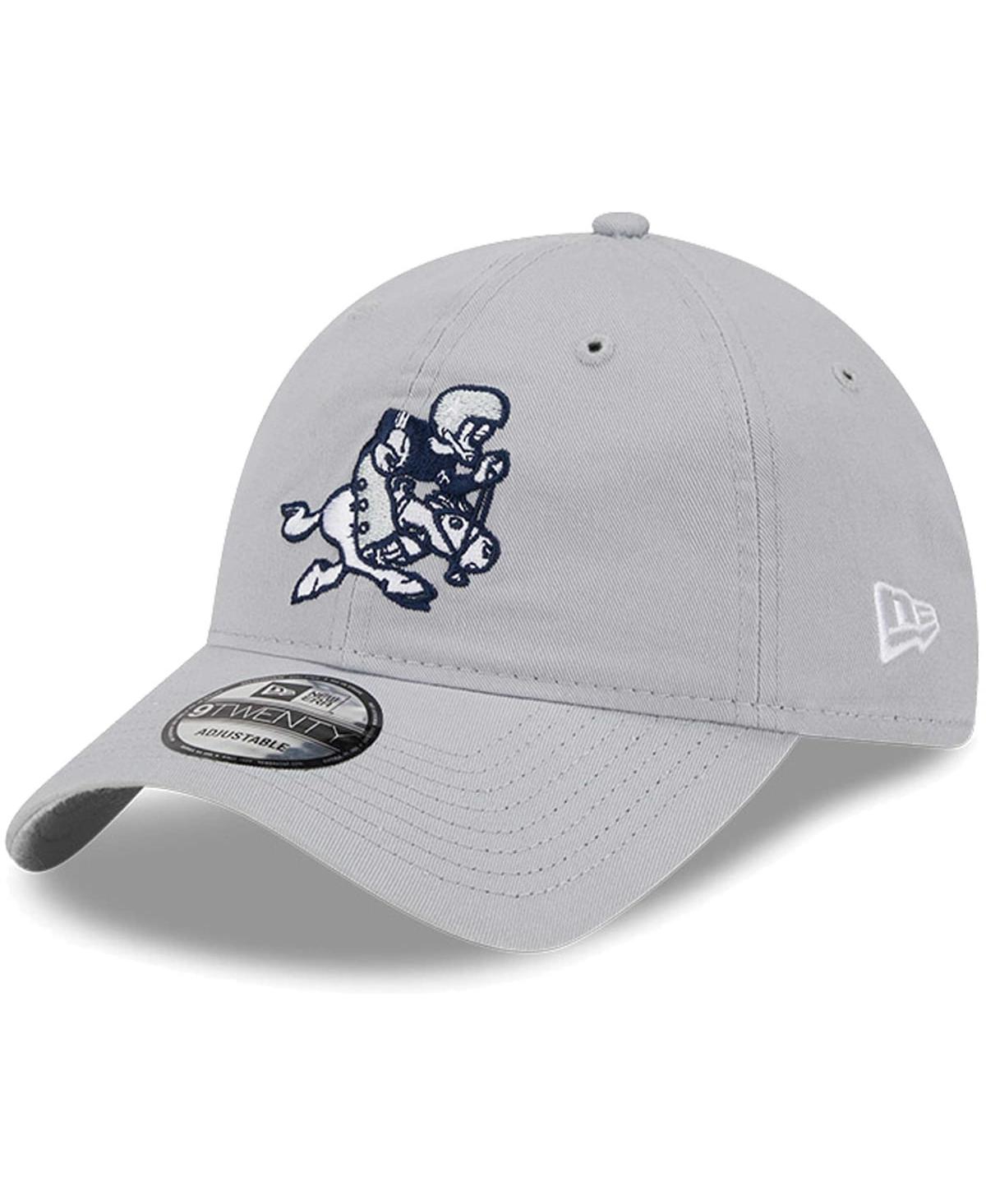 New Era Men's  Gray Dallas Cowboys Retro Main Core Classic 2.0 9twenty Adjustable Hat